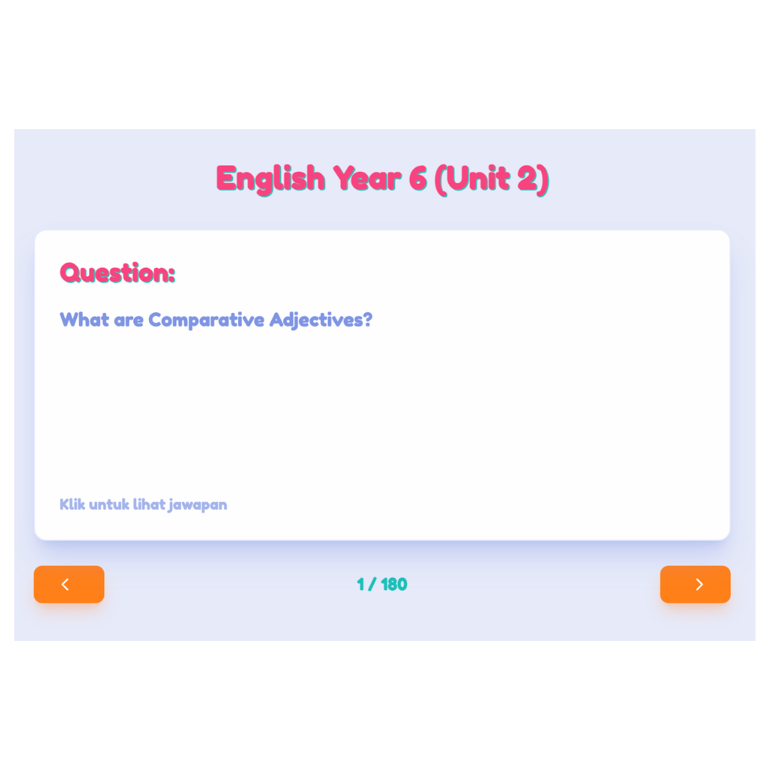 English Year 6 Flashcards Screenshot