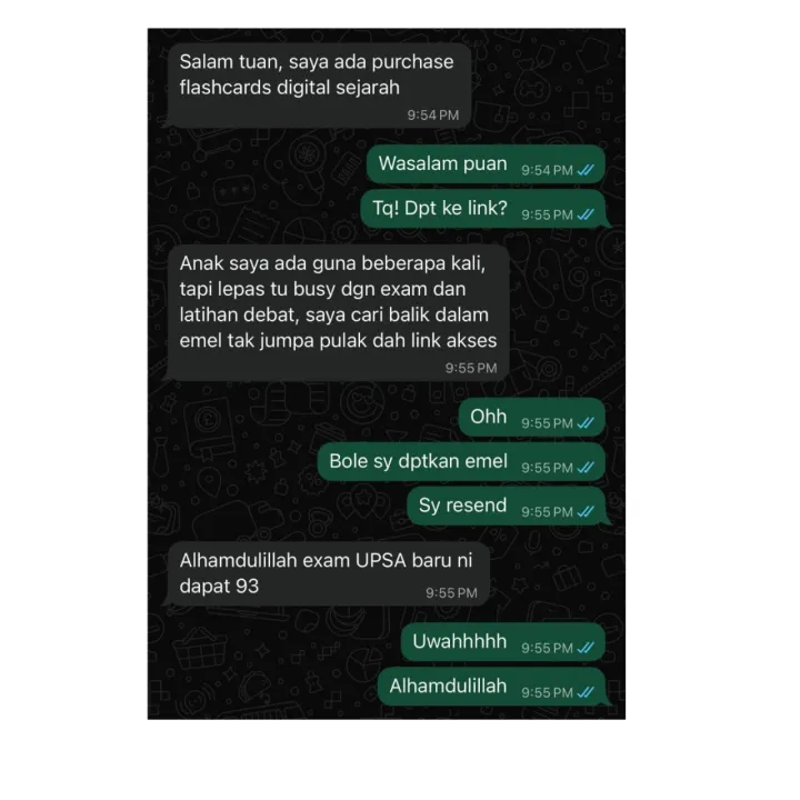 Ibu bapa berkongsi anak dapat 93 dalam UPSA selepas guna Flashcard Sejarah